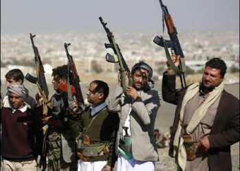 Shiite Houthi tribesmen in Sanaa, Yemen