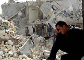 Bombardments in Aleppo, Syria