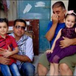 Manish Rai with Syrian refugees