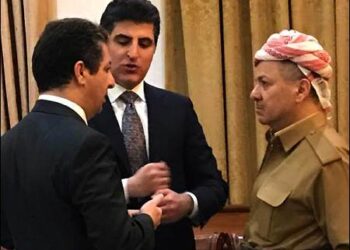 Massoud Barzani with Masrour and Nechirvan