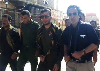 Iranian commander Ali Qakarani in Sinjar, Iraq
