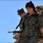 Kurdish YPG/YPJ female fighters in Syrian Kurdistan (Rojava)