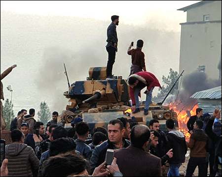 Kurdish protesters storm Turkish base in Iraqi Kurdistan after civilian deaths in airstrikes