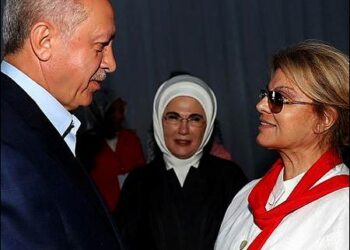 Recep Tayyip Erdogan with Tansu Çiller