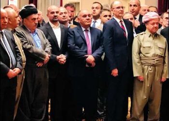 Massoud Barzani and Bafel Talabani