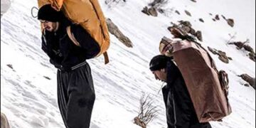 Iranian Kurdish cross-border porters known as kolbars