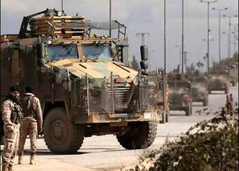 Turkish military convoy drives in Idlib province, Syria, February 22, 2020. Photo: AP