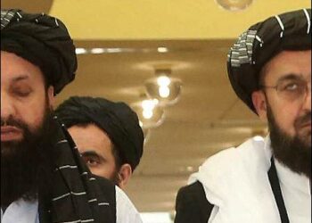 Members of Afghanistan's Taliban delegation arrive for the signing of an agreement between the Taliban and U.S. officials, in Doha, Qatar, February 29, 2020. Photo: AP