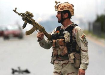 A member of Afghan security forces, Kabul, Afghanistan June 22, 2015. Photo: Reuters