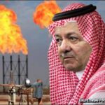 Massoud Barzani wearing Saudi-style Arab keffiyeh