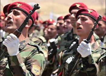 Barzanis' KDP peshmerga militants,  Erbil, Iraqi Kurdistan, June 2021. Photo: Rudaw