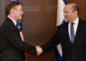 Naftali Bennett with Jake Sullivan