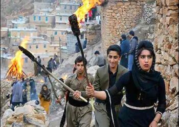 Iranian Kurds celebrate the Kurdish new year Newroz in Iranian Kurdistan (Rojhelat)