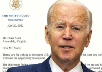 Joe Biden's response to Omar Sindi's letter regarding Turkey’s military operations in Iraqi Kurdistan, JUly 20, 2022. Photo: iKurd.net/The White House/Omar Sindi.