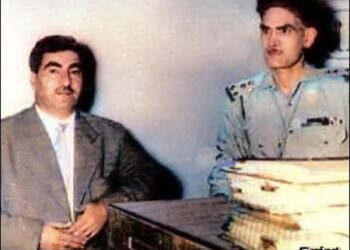 Abd al-Karim Qasim with Mustafa Barzani