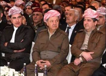 Nechirvan Barzani with Massoud Barzani and Masrour Barzani