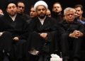 Hadi al Amiri with Qais Khazali and Ammar al-Hakim 2023