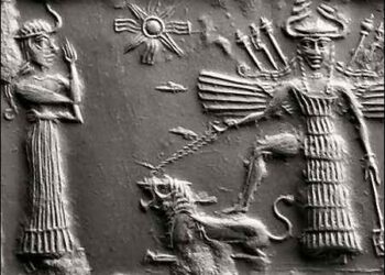 Impressions made from Sumerian cylinder seal