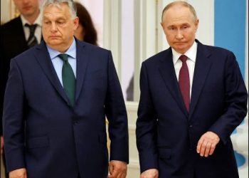 Hungary's Prime Minister Viktor Orban (L) and Russia's President Vladimir Putin, Moscow, Russia July 5, 2024. Photo: Reuters