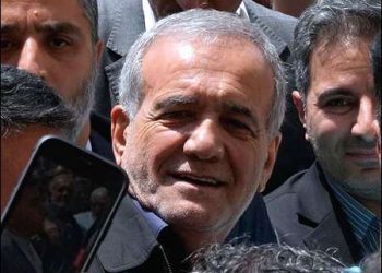 Reformist candidate for the Iran’s presidential election Masoud Pezeshkian, Tehran, Iran, July 5, 2024. Photo: AP