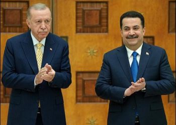 Recep Tayyip Erdogan with Mohammed Shia' al-Sudani