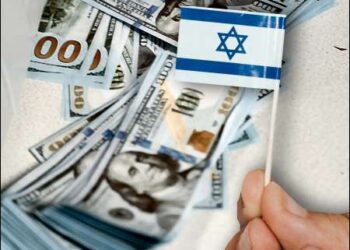US dollars cash money Israel flag corruption Jews