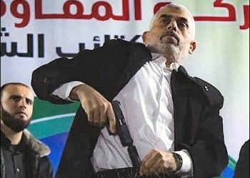 Yahya Sinwar, the leader Palestinian Islamic radical militant group Hamas, Gaza strip, Israel, 2023. Photo: SM