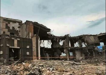 The scene following the ballistic missile attack by the IRGC on the residence of Kurdish businessman Peshraw Dizayee in Erbil, Iraqi Kurdistan, January 15, 2024. Photo: Rudaw