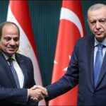 Recep Tayyip Erdogan with Abdel Fattah al-Sisi