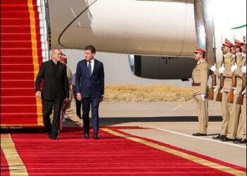 Nechirvan Barzani with Masoud Pezeshkian