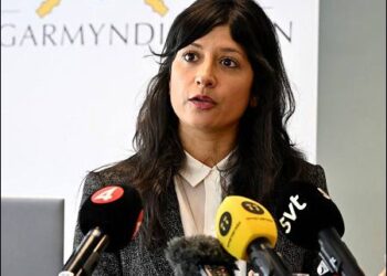 Prosecutor Reena Devgun addresses the media during a press conference in Stockholm on Thursday, Sept. 19, 2024, about the indictment of a 52-year-old woman linked to the Islamic State group. The charges include genocide, crimes against humanity, and serious war crimes committed against Yazidi women and children in Syria. Photo: TT News Agency/via AP