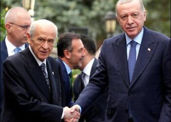 Recep Tayyip Erdogan with Devlet Bahceli