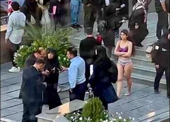 Iranian student strips down to underwear in anti-Hijab protest