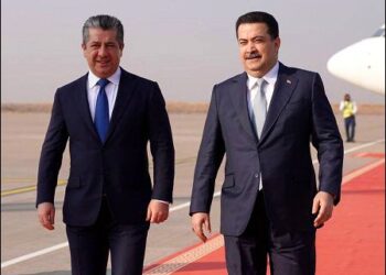 Masrour Barzani with Mohammed Shia’ al-Sudani