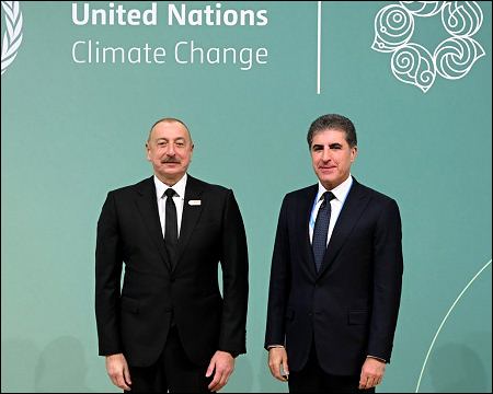 Nechirvan Barzani in Azerbaijan as COP29 kicks off