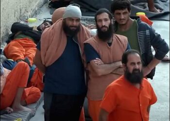 Islamic State militants in Gweran prison in Hasaka, Syrian Kurdistan (Rojava)