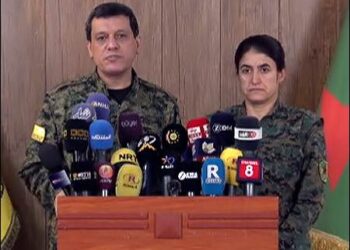 Mazloum Abdi Kobani, the top commander of the Syrian Democratic Forces (SDF) in Syrian Kurdistan (Rojava)