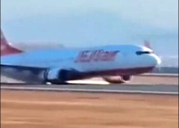Screengrab of video of South Korean airliner Jeju Air shared by local media showed the twin-engine aircraft skidding down the runway with no apparent landing gear before slamming into a wall in an explosion of flame and debris, at Muan International Airport in Muan, South Jeolla Province, South Korea, December 29, 2024. Photo: Screengrab/Video/South Korean television channels/iKurd.net