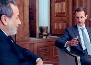 Syrian president Bashar al Assad (right) with with Iranian Foreign Minister Abbas Araghchi, Damscus, Syria, December 1, 2024. Photo: Syrian Presidency Telegram page/video