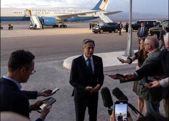 U.S. Secretary Antony J. Blinken speaks to the press as he leaves Aqaba, Jordan, December 12, 2024. Photo: U.S. Department of State