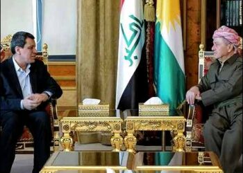 General Mazloum Abdi with Massoud BarzaniGeneral Mazloum Abdi with Massoud Barzani