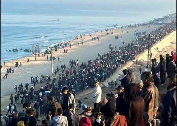 People returning to northern Gaza, Israel, January 27, 2025. Photo: Reuters