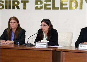 Sofya Alagas (center), the Kurdish mayor of Turkey's Siirt province, 2025. Photo: Siirt Belediyesi/siirt.bel.tr