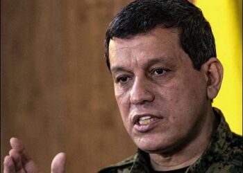 General Mazloum Abdi, the commander-in-chief of the Kurdish-led Syrian Democratic Forces (SDF) in Syrian Kurdistan (Rojava), 2025. Photo: AFP