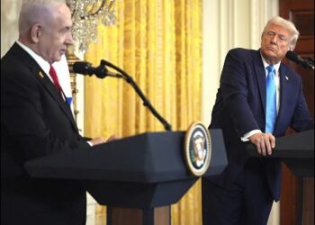 U.S. President Donald Trump and Israel's Prime Minister Benjamin Netanyahu at the White House, February 4, 2025. Photo: AP