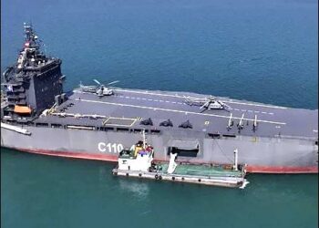 Iran's first drone-carrier warship in the Persian Gulf, February 6, 2025. Photo: Sepahnews/the Iranian Revolutionary Guard/Irna.ir