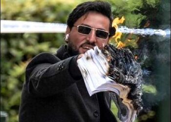 Salwan Momika, burns the Islamic book Quran