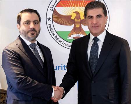 Nechirvan Barzani meets Syrias interim FM, US secretary of state in Munich