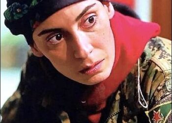 Turkish actress Melisa Sozen as Syrian Kurdish YPJ fighter