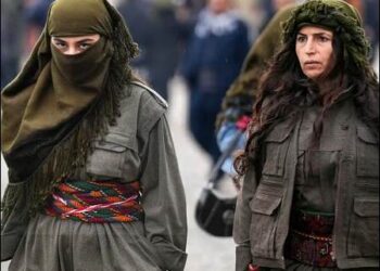 Female PKK fighters attend Newroz celebration in Qandil mountains, Iraqi Kurdistan, March 21, 2025. Photo: channel8.com
